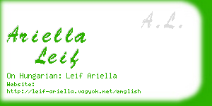 ariella leif business card